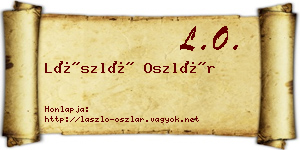 László Oszlár névjegykártya